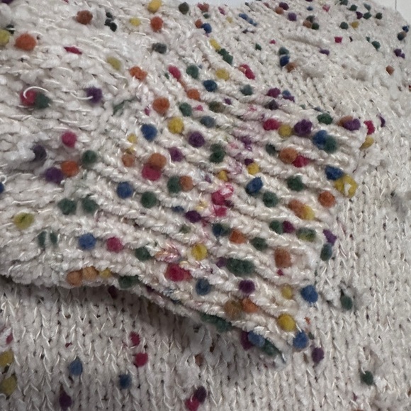 Ellison Birthday Cake Sprinkle Dot Pullover Cream Sweater Size Large - Picture 4 of 8